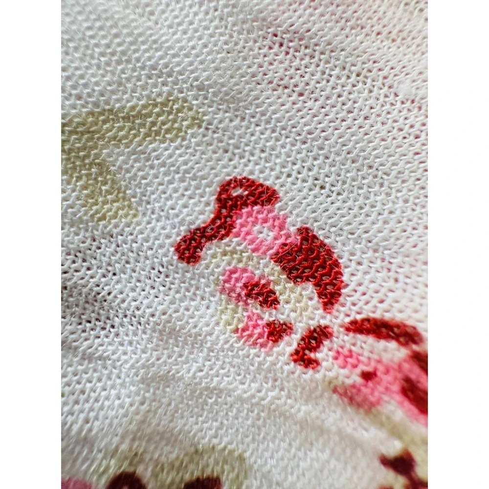 NEW Poupette St Barth Katie Floral Maxi Dress White Crochet Long Ruffled Tiered - Picture 14 of 16